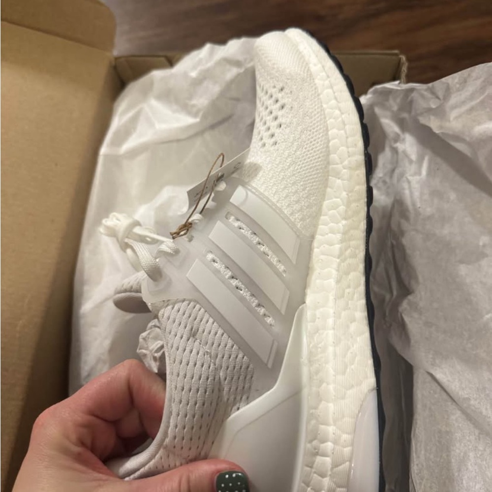 Adidas Pure White Athletic Sneakers